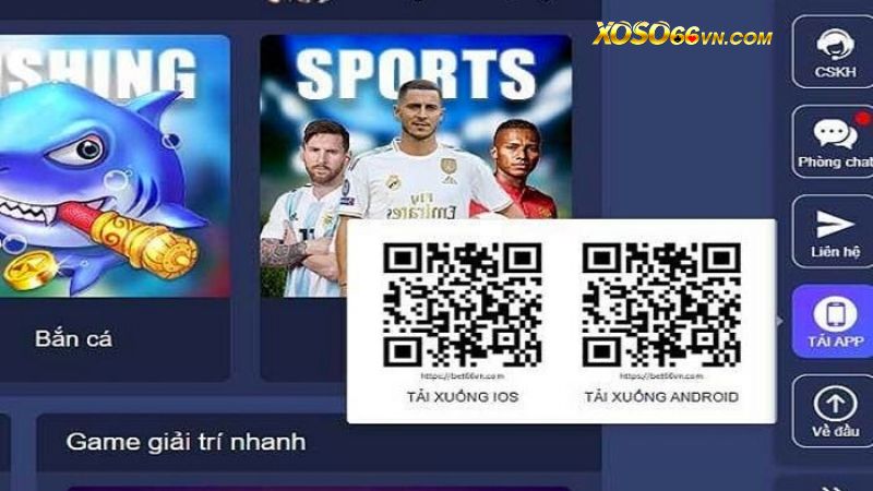 Hiện nay nhà cái chỉ cho phép tải app Xoso66 thông qua việc quét mã QR code